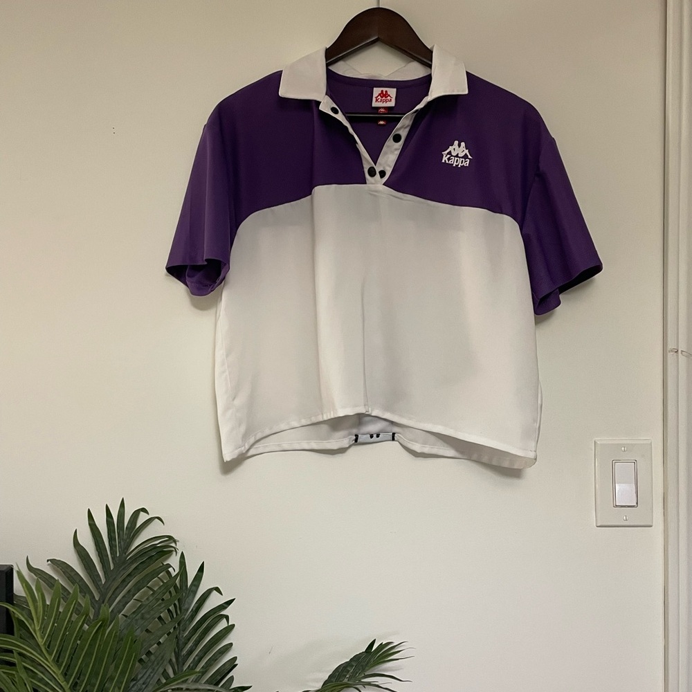 Kappa Purple and White Crop Top